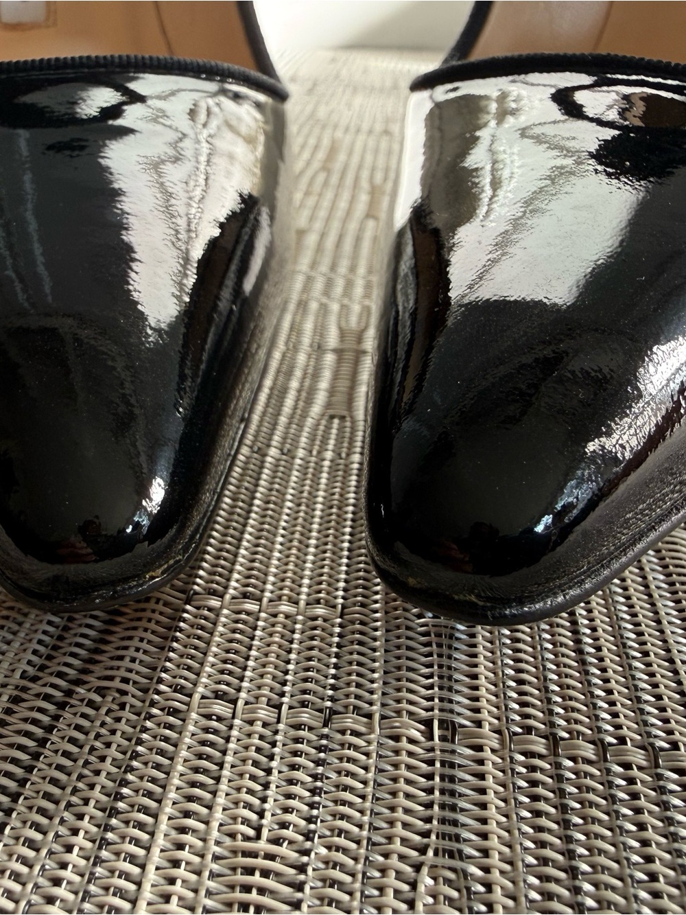 Manolo Blahnik Campari Black Patent Mary Jane Pumps with Rounded Toe - Picture 5 of 8